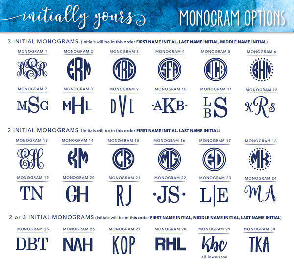 Initially Yours “A” Monogram Decal 3D Embossed Effect