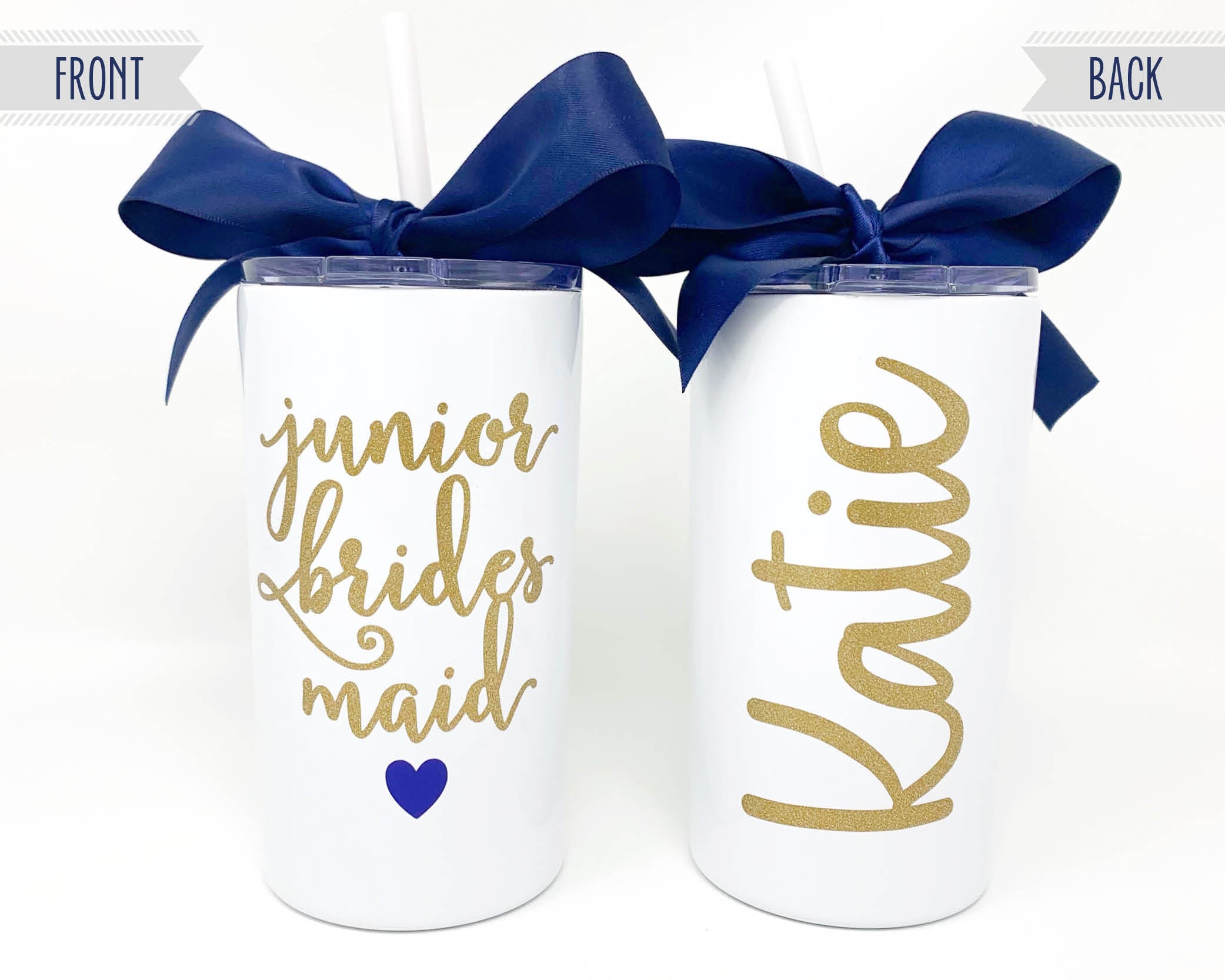 Personalized Junior Bridesmaid Stainless Steel Cup 12oz