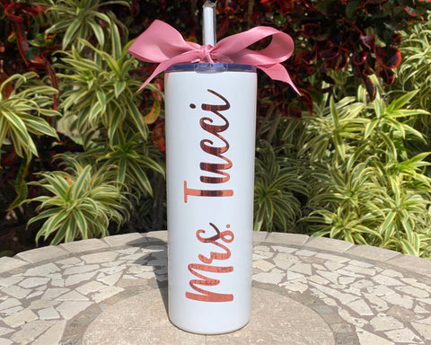Personalized State of Florida Stainless Wine Cup