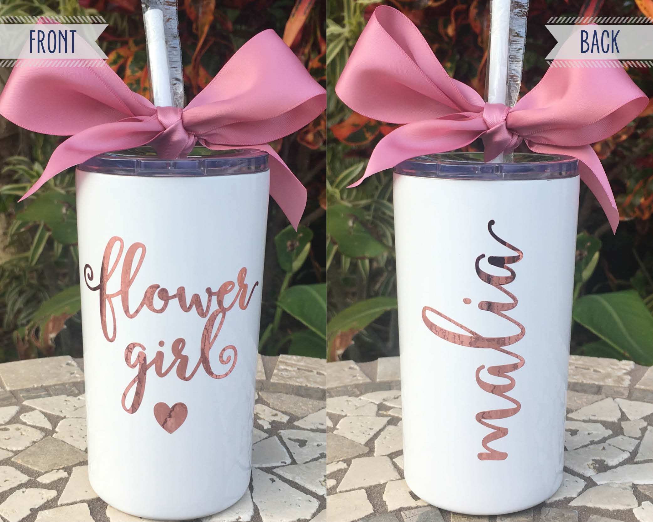 Flower Girl Skinny 12oz Stainless Cup