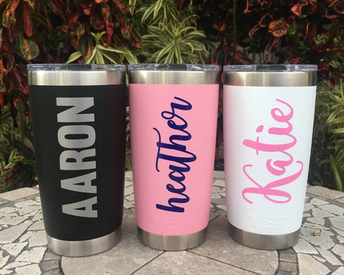 Personalized Name Vinyl Decal for 20oz Tumbler