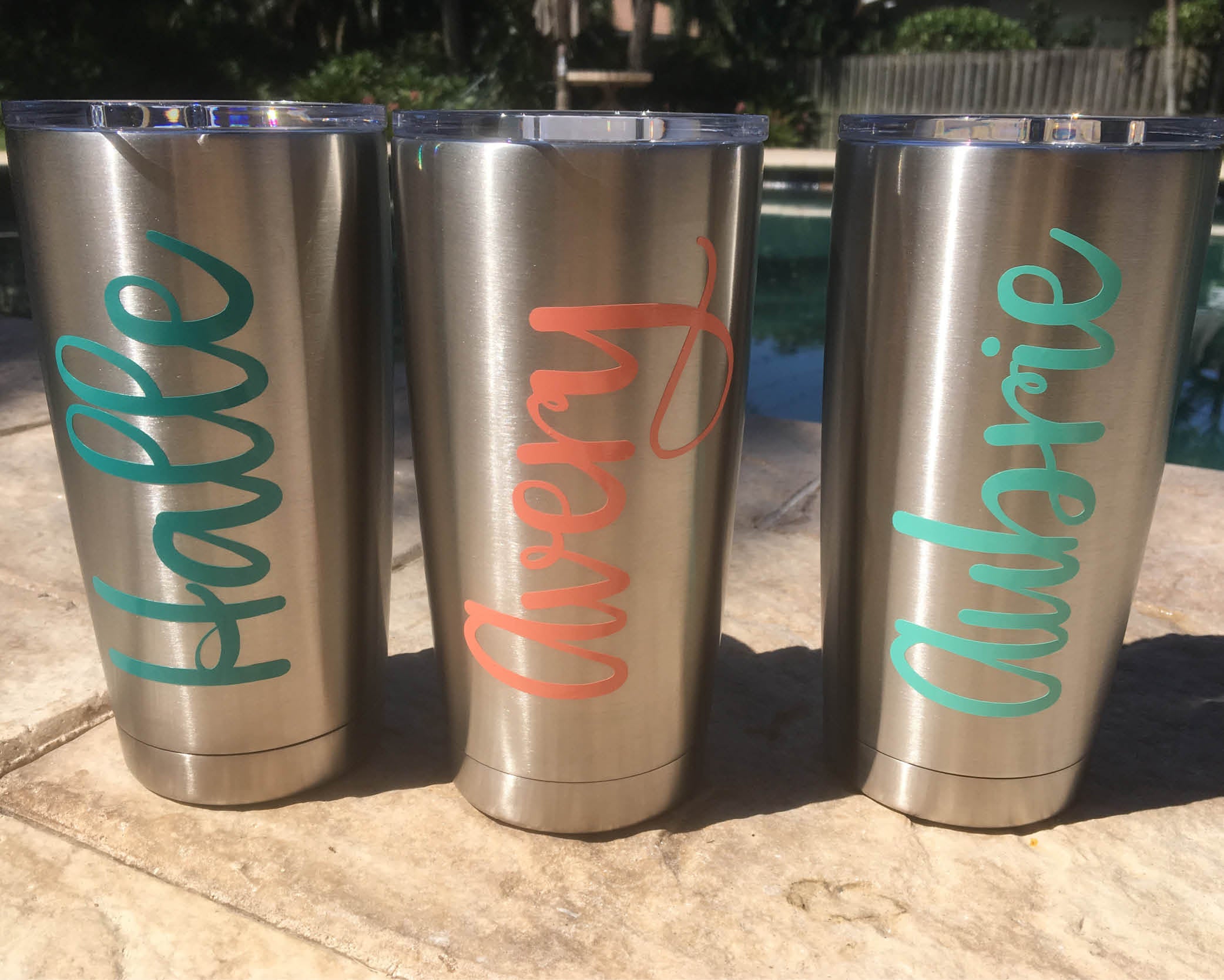 20oz yeti cup personalized name vinyl decal sticker