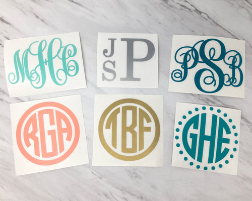 Personalized Monogram Vinyl Decal