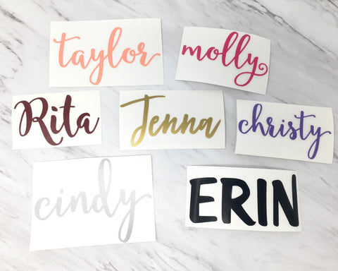 Personalized Name or Monogram Vinyl Decal Kids Bottle