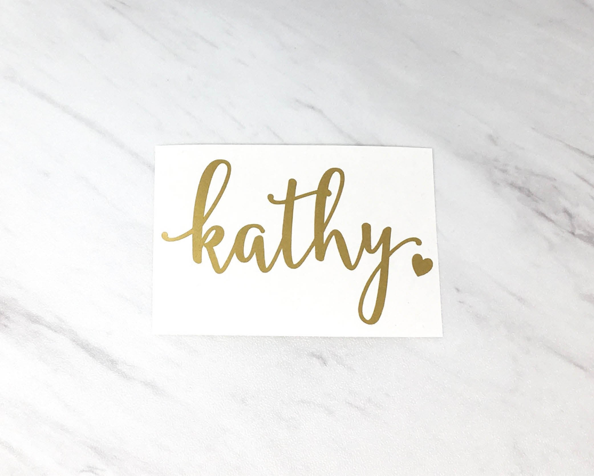 Personalized Name with Heart Vinyl Decal