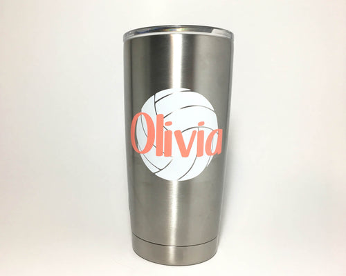 personalized vinyl decal sticker sports volleyball