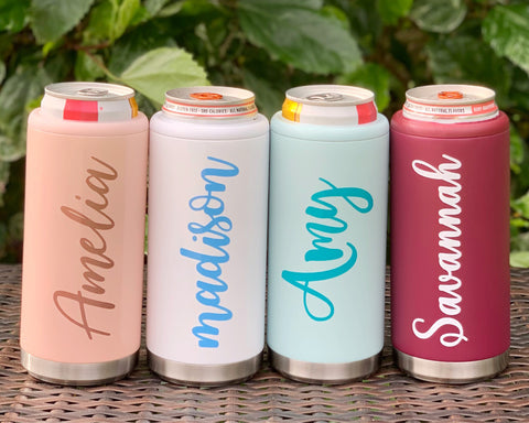 Personalized Future Mrs Slim Can Cooler Stainless Steel 12oz